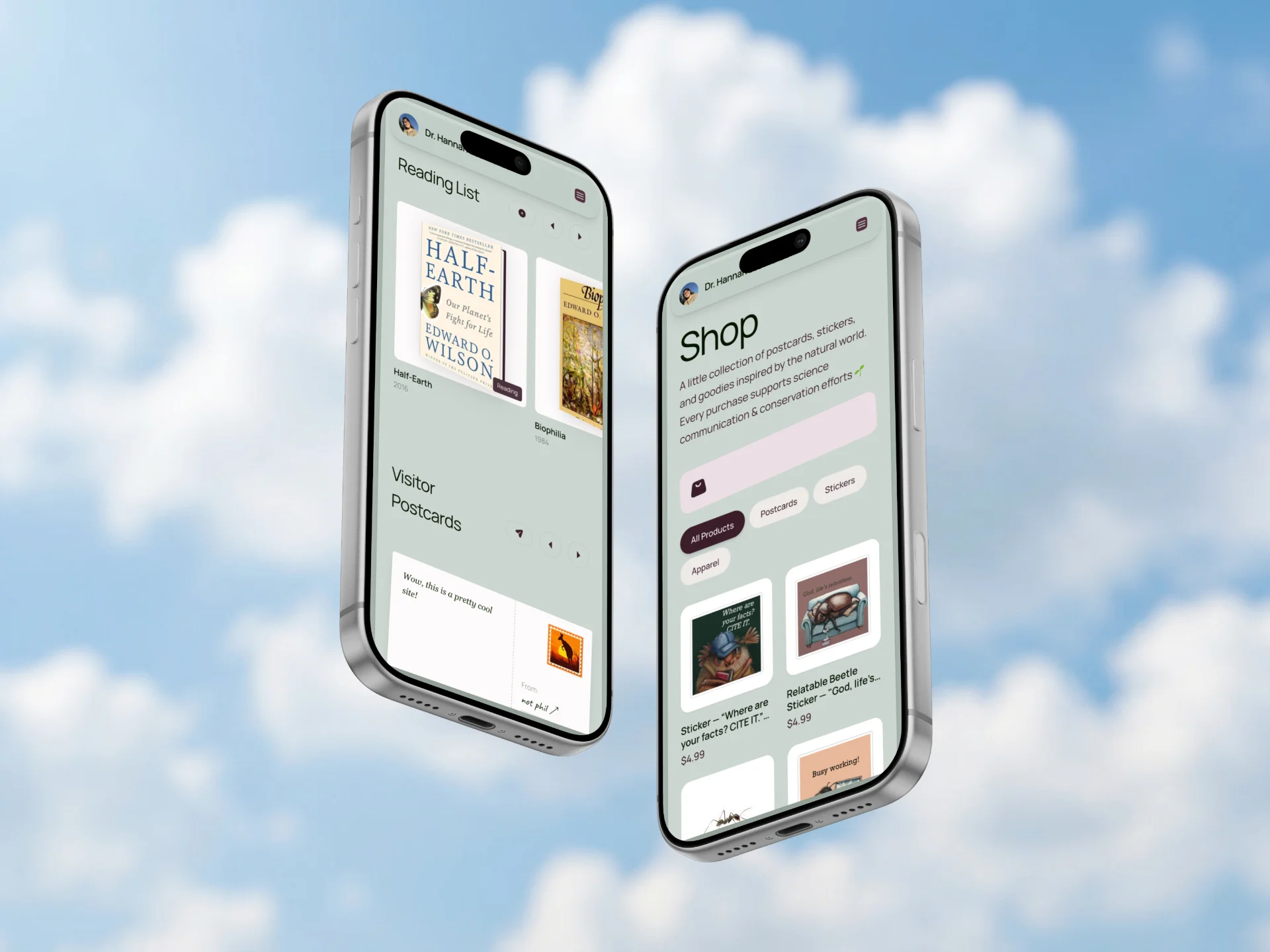 Dr. Hannah Lee Riskas website mockup