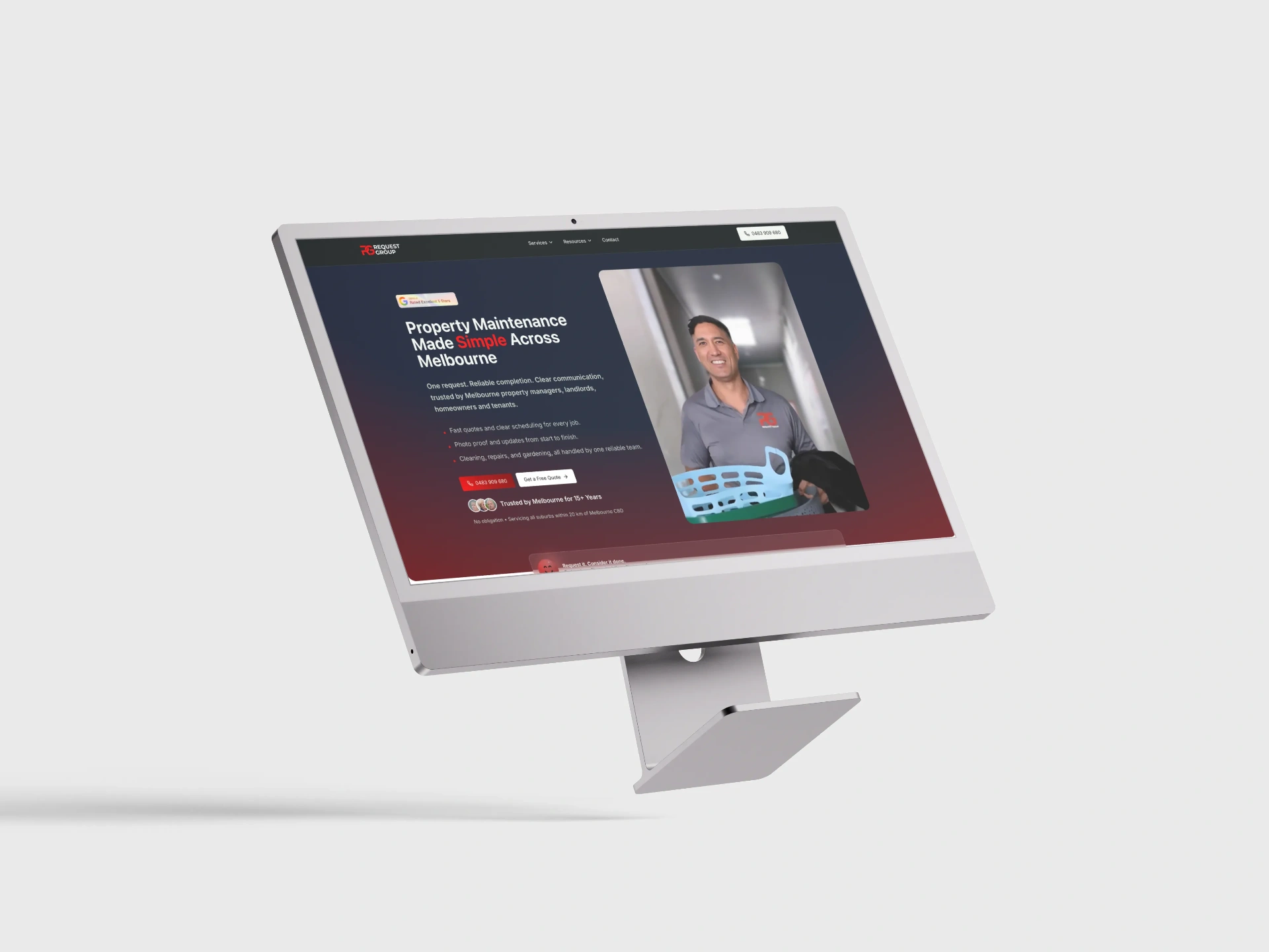 Request Group website mockup