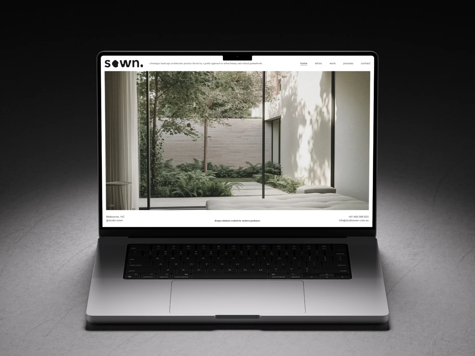 Studio Sown website mockup